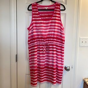 Gap Pink Striped Tank Dress - Size XL - NWOT